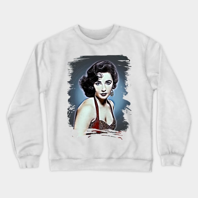 Elizabeth Taylor artwork Crewneck Sweatshirt by Print&fun